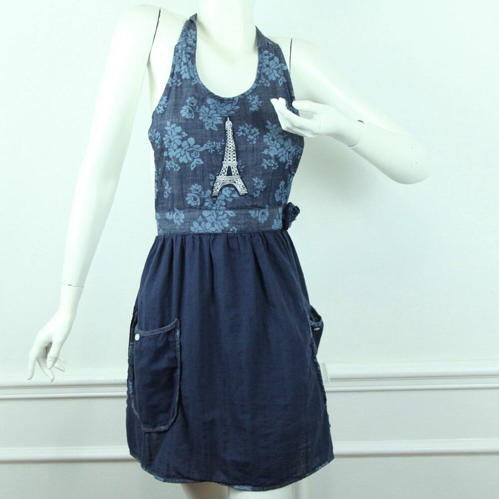 Sur La Table Apron Eiffel Tower France Pockets‎ Twee Full Feminine Embellished